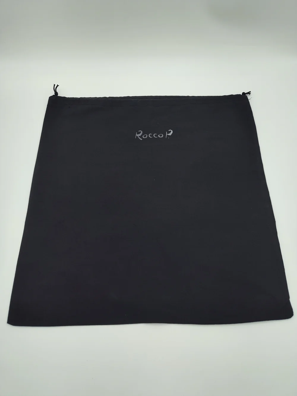 ROCCO P Dust Bag 18x17.5 Black Drawstring Storage Shoe Travel Organizer EUC